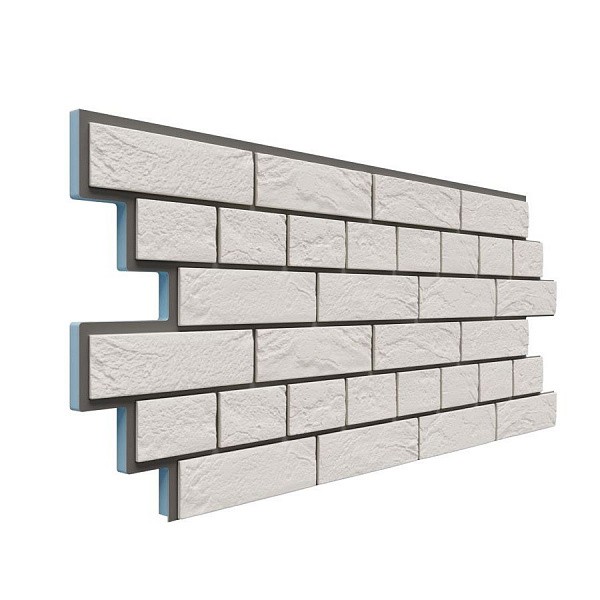 Фасадная термопанель Доломит Венецианский кирпич 20 мм Белый купить в Домодедово