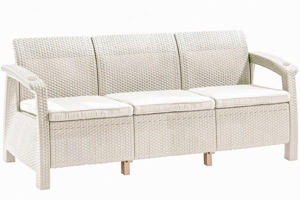 Трёхместный диван  Yalta Sofa 3 Seat белый купить в Домодедово