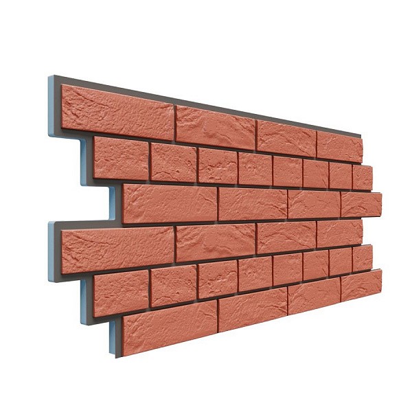 Фасадная термопанель Доломит Венецианский кирпич 20 мм Красный купить в Домодедово