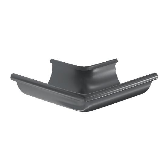 Водосток Aquasistem, система 125x90 -  Угол желоба, наружный 90° RAL 7024 Тёмно-серый купить в Домодедово