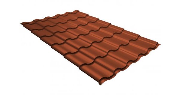 Металлочерепица кредо GL 0,5 GreenСoat Pural RR 750 кирпично-красный (RAL 8004 терракота) купить в Домодедово