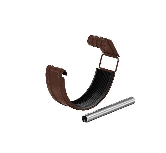 Водосток Aquasistem, система 150/100 - Соединитель желоба с резиновым уплотнителем RAL 8017 Коричневый купить в Домодедово