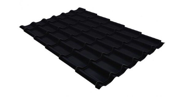 Металлочерепица классик GL 0,5 Velur20 RAL 9005 черный купить в Домодедово
