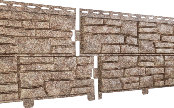 Фасадная панель Ю-пласт Стоун хаус сланец Бурый купить в Домодедово