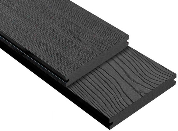 Террасная доска ДПК Outdoor 3D полнотелая STORM/OCEAN BLACK черная купить в Домодедово