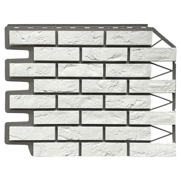 Фасадная панель FineBer, Кирпич Баварский, Белый купить в Домодедово