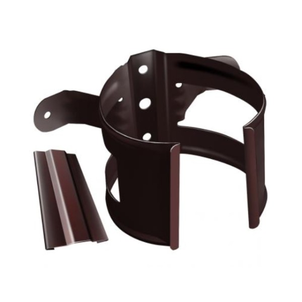 Водосток Grand Line 150x100 – Хомут трубы (на дерево) RAL 8017 купить в Домодедово