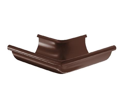 Водосток Aquasistem, система 150/100 - Угол желоба, наружный 90° RAL 8017 Коричневый купить в Домодедово