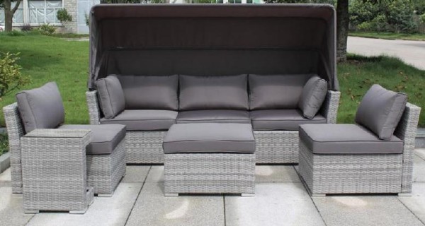 Диван-Трансформер AFINA плетеный из иск. ротанга AFM-320G Grey купить в Домодедово