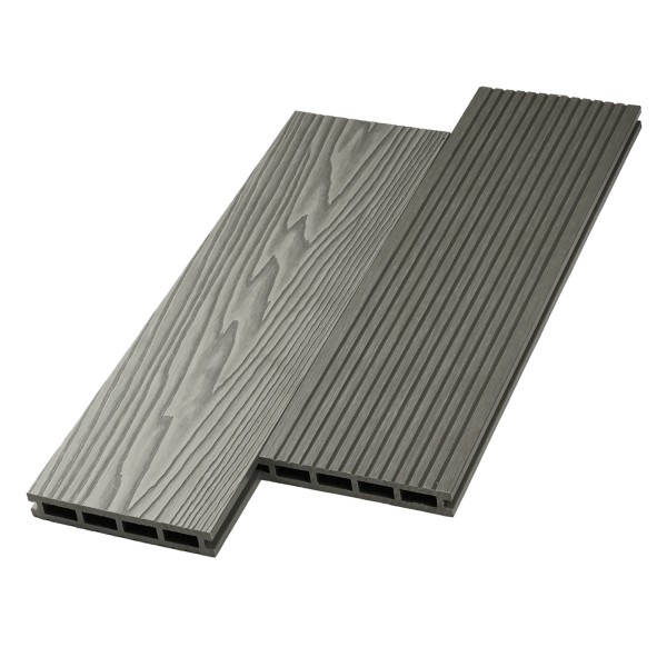 Террасная доска ДПК NanoWood двусторонняя New 3D тиснение + вельвет Серый купить в Домодедово