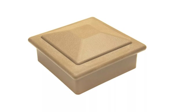 Крышка верхняя фигурная ПВХ для столба Deckart 100х100 Орех купить в Домодедово