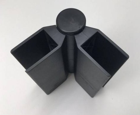 Угловой элемент поворотный, пластиковый от 60° до 300° для доски 150х25 мм из ДПК чёрный Holzhof купить в Домодедово