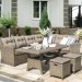 Комплект мебели AFINA плетеной из иск. ротанга AFM-307B Beige купить в Домодедово