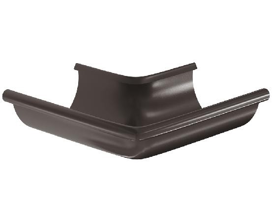 Водосток Aquasistem, система 125x90 -  Угол желоба, наружный 90° RR 32 Тёмно Коричневый купить в Домодедово