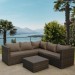 Комплект мебели AFINA плетеной из иск. ротанга YR825A Brown/Beige купить в Домодедово