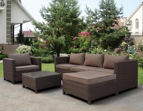 Комплект мебели AFINA плетеной из иск. ротанга YR821A Brown/Beige купить в Домодедово