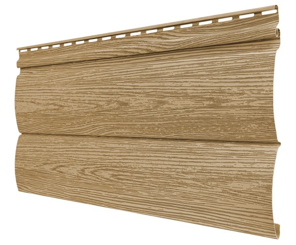 Виниловый сайдинг tecos, серия lux - оцилиндрованный брус двойной, - ангарская сосна купить в Домодедово