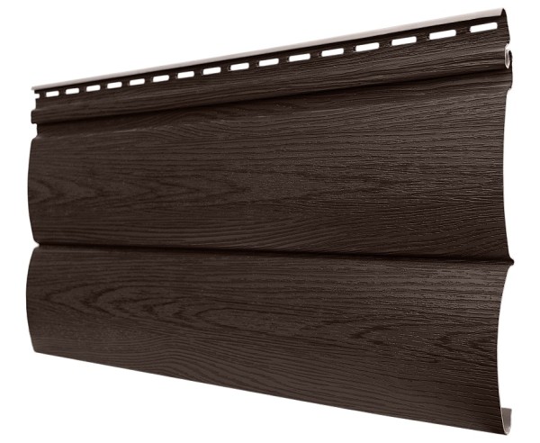 Виниловый сайдинг tecos, серия lux - оцилиндрованный брус двойной, - бразильская вишня купить в Домодедово