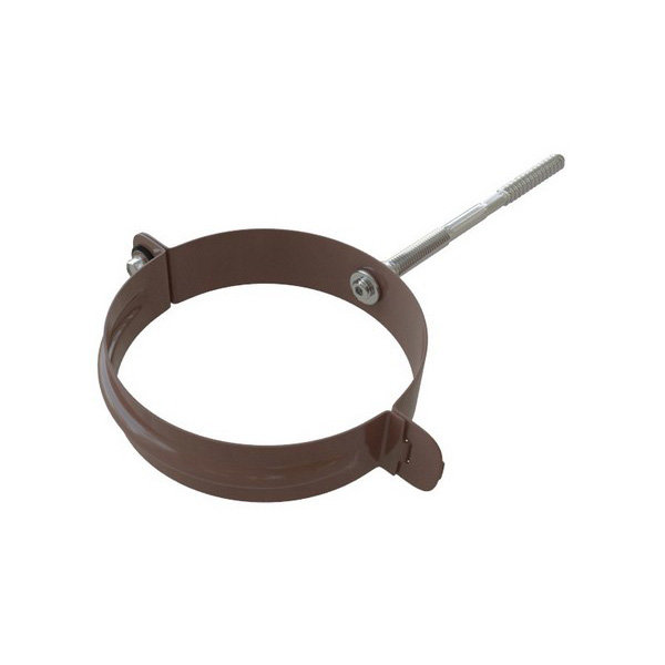 Водосток Альта-Профиль Метал – Хомут трубы металлический (коричневый) купить в Домодедово
