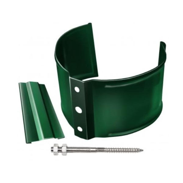 Водосток Grand Line 125x90 – Хомут трубы (на кирпич) RAL 6005 купить в Домодедово