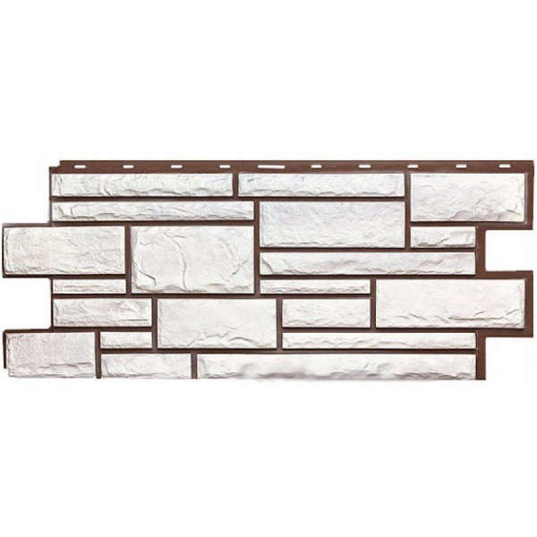 Фасадная панель Техоснастка, Камень Дикий, Белый купить в Домодедово