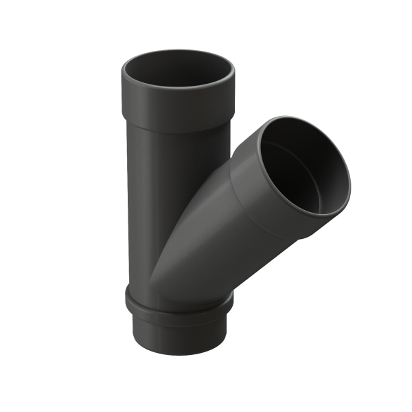 Тройник 45˚ для водосточной трубы Docke Lux ПВХ - Графит купить в Домодедово