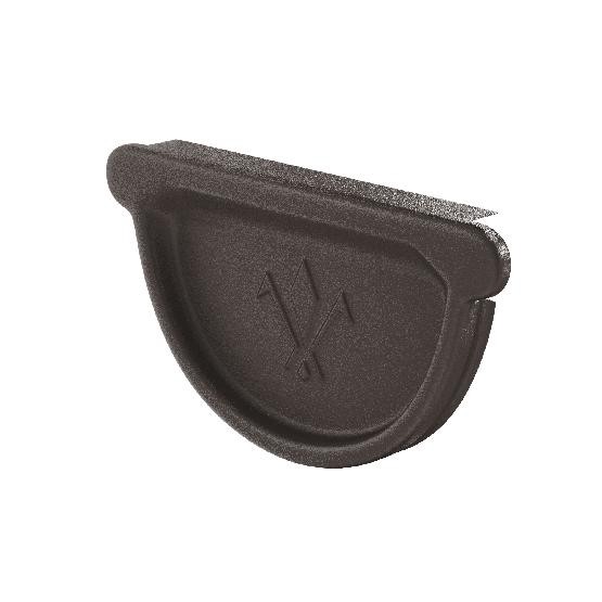 Водосток Aquasistem, Система 125x90 - Заглушка универсальная с резиновым уплотнителем RR 32 Тёмно-коричневый matt купить в Домодедово