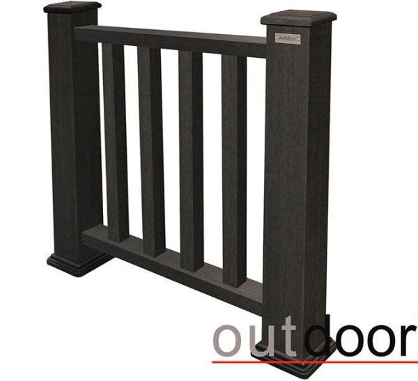 Ограждение из ДПК Outdoor Классик 3D STORM чёрный купить в Домодедово