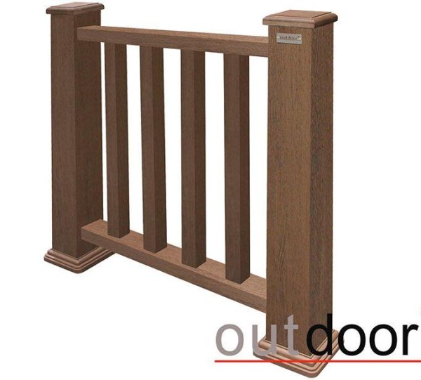 Ограждение из ДПК Outdoor Классик 3D STORM коричневый микс купить в Домодедово