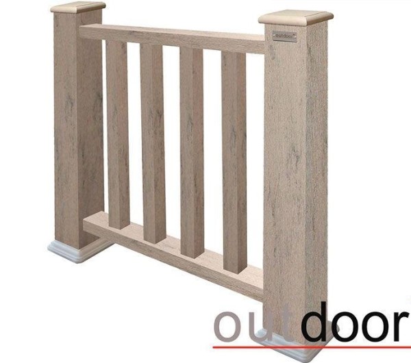 Ограждение из ДПК Outdoor Классик 3D STORM серый микс купить в Домодедово