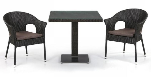 Комплект плетеной мебели AFINA из иск. ротанга T605SWT/Y79A-W53 Brown 2Pcs купить в Домодедово