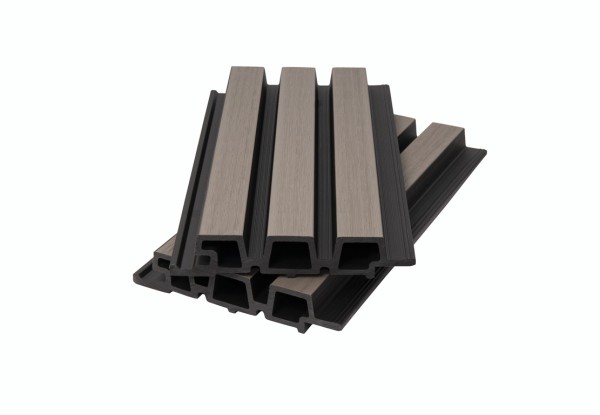 Фасадная панель брусковая двухцветная co-extrusion, snow mix купить в Домодедово