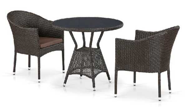 Комплект плетеной мебели AFINA из иск. ротанга T707ANS/Y350-W53 Brown 2Pcs купить в Домодедово