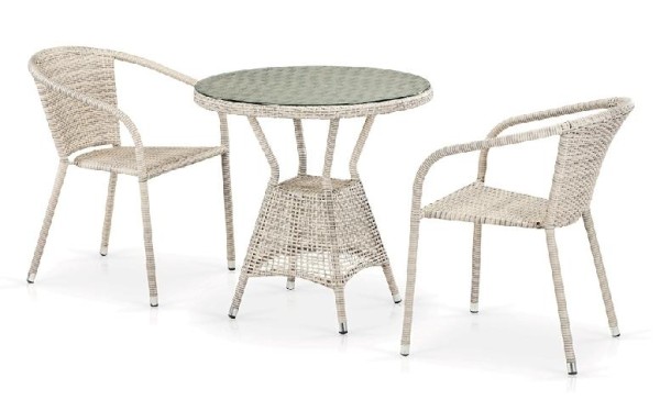 Комплект плетеной мебели AFINA из иск. ротанга T705ANT/Y137C-W85 Latte 2Pcs купить в Домодедово