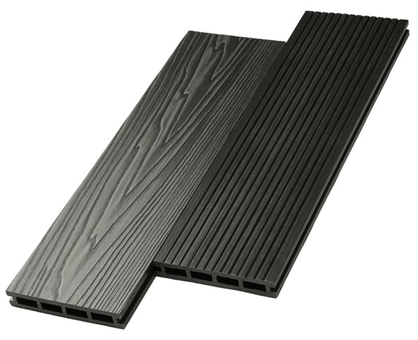 Террасная доска ДПК NanoWood двусторонняя New 3D тиснение + вельвет Графит купить в Домодедово