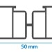 Лага алюминиевая KRONEX 50x25x3000 мм несущая купить в Домодедово