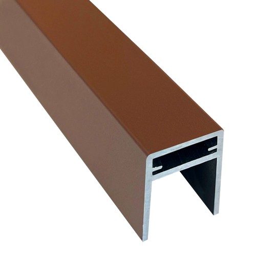 П-профиль Алюминиевый EasyDecking 35x25 Коричневый купить в Домодедово