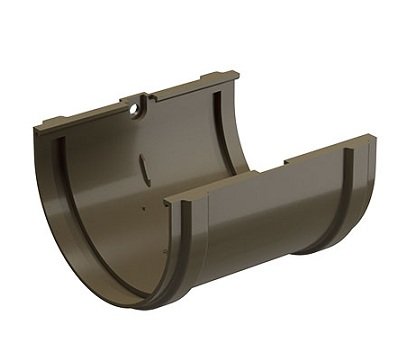 Соединитель желоба Docke Premium ПВХ - Каштан купить в Домодедово