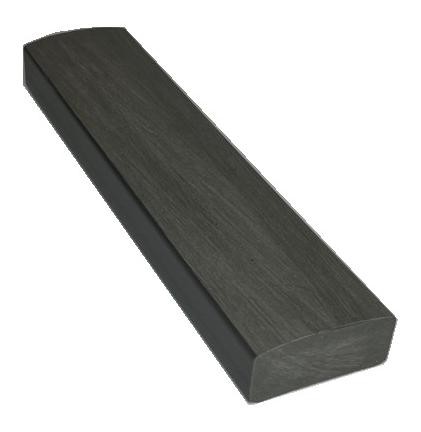 Лавочный брус Ecodecking Некст полнотелый брашированный 70х35 графит (под заказ) купить в Домодедово