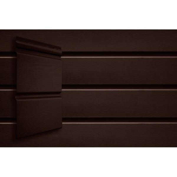 Виниловый сайдинг Grand Line Double-Брус Тёмный Дуб купить в Домодедово