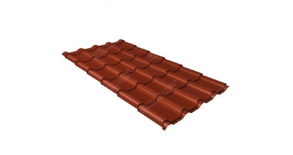 Металлочерепица камея 0,45 PE RAL 8004 терракота купить в Домодедово