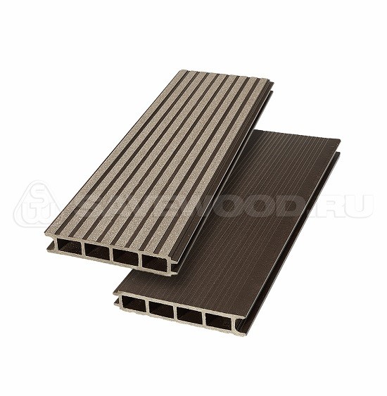Террасная доска из ДПК SW Ulmus «SaveWood» темно-коричневый купить в Домодедово