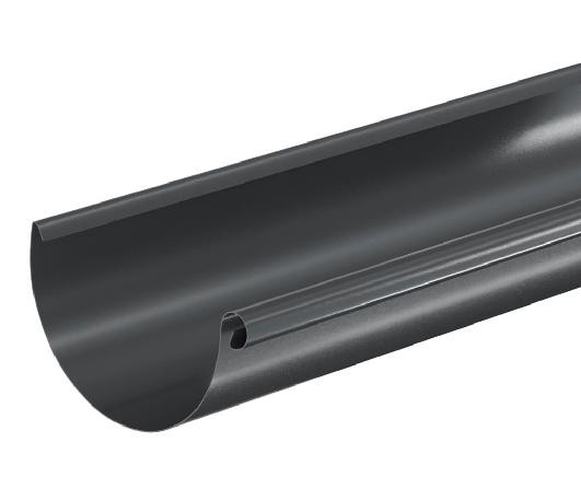 Водосток Aquasistem, система 150/100 - Водосточный желоб 3.00м RAL 7024 Тёмно-серый купить в Домодедово