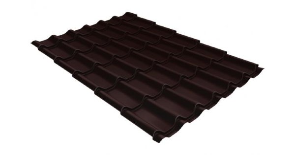 Металлочерепица классик 0,5 Satin RAL 8017 шоколад купить в Домодедово