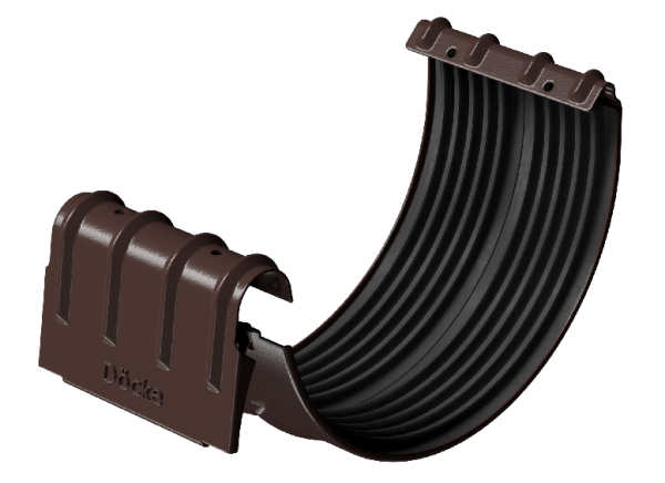 Соединитель желобов D125 Döcke STAL PREMIUM Шоколад, (RAL 8019) купить в Домодедово