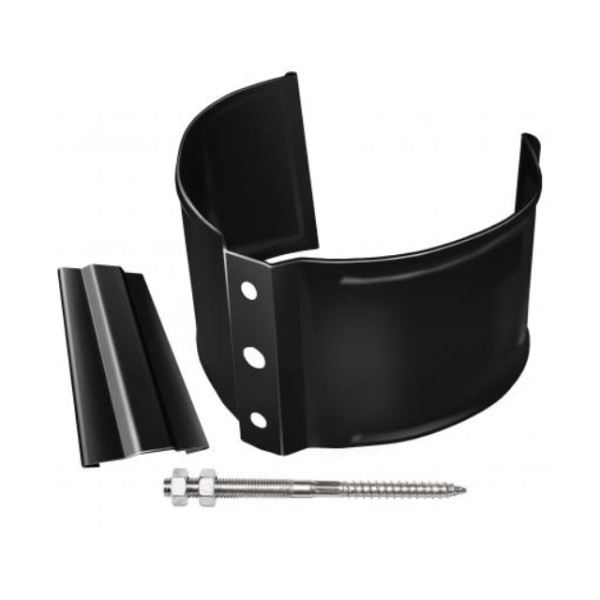 Водосток Grand Line 125x90 – Хомут трубы (на кирпич) RAL 9005 купить в Домодедово