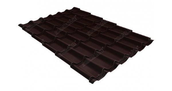 Металлочерепица классик GL 0,5 Quarzit RAL 8017 шоколад Metallic купить в Домодедово