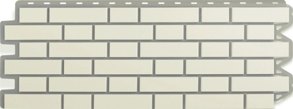 Фасадная панель Альта-Профиль, Кирпич Клинкерный, Белый купить в Домодедово