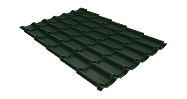 Металлочерепица классик 0,5 Satin RR 11 темно-зеленый купить в Домодедово