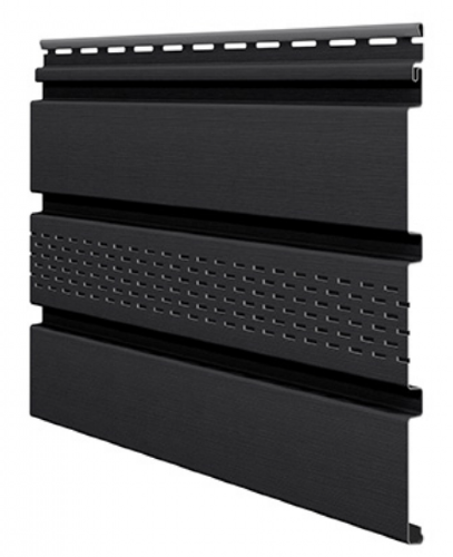 Софит ламинированный VOX UNICOLOR с центральной перфорацией, Графит купить в Домодедово